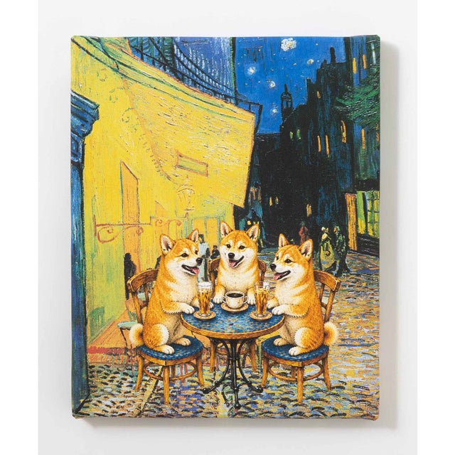 世界の名画 柴犬 アートキャンバス （B）