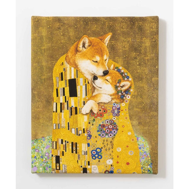 世界の名画 柴犬 アートキャンバス （C）
