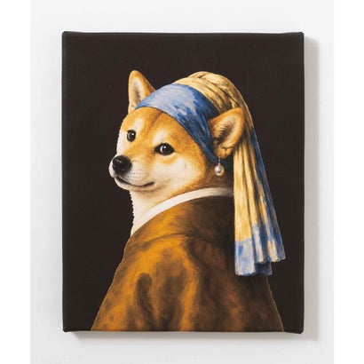 世界の名画 柴犬 アートキャンバス （E）｜詳細画像