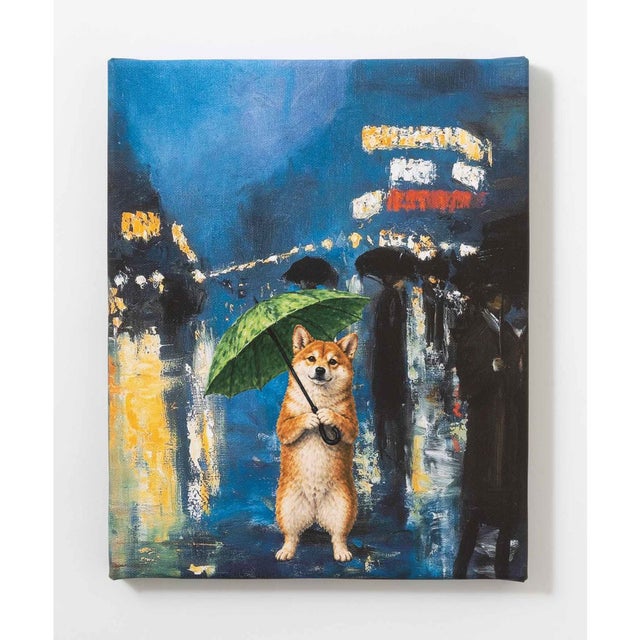 世界の名画 柴犬 アートキャンバス （F）