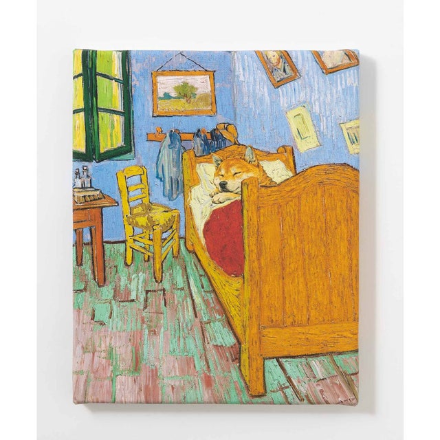世界の名画 柴犬 アートキャンバス （G）