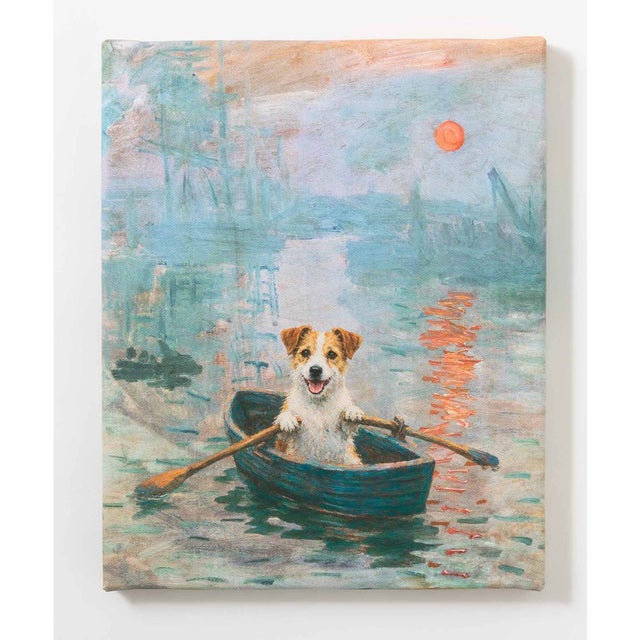 世界の名画 ジャックラッセルテリア アートアートキャンバス （K）