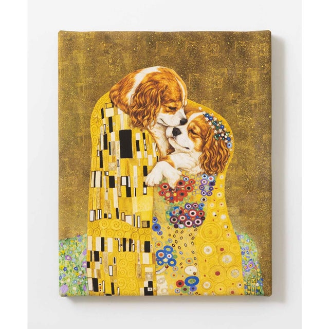 世界の名画 キャバリア 犬 アートキャンバス （C）