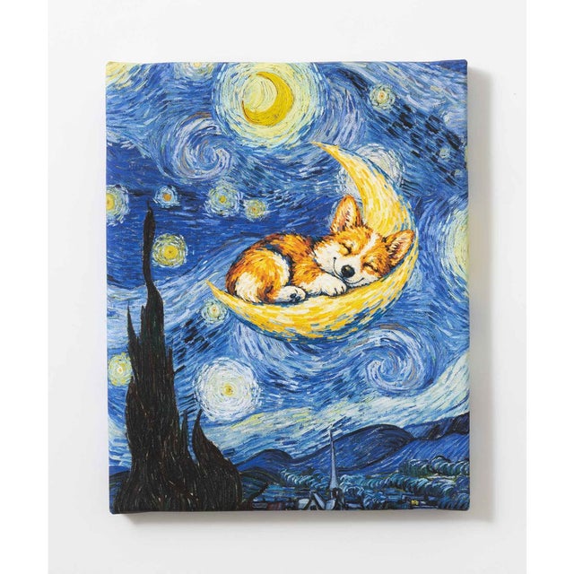 世界の名画 ウェルシュコーギー  犬 アートキャンバス （H）