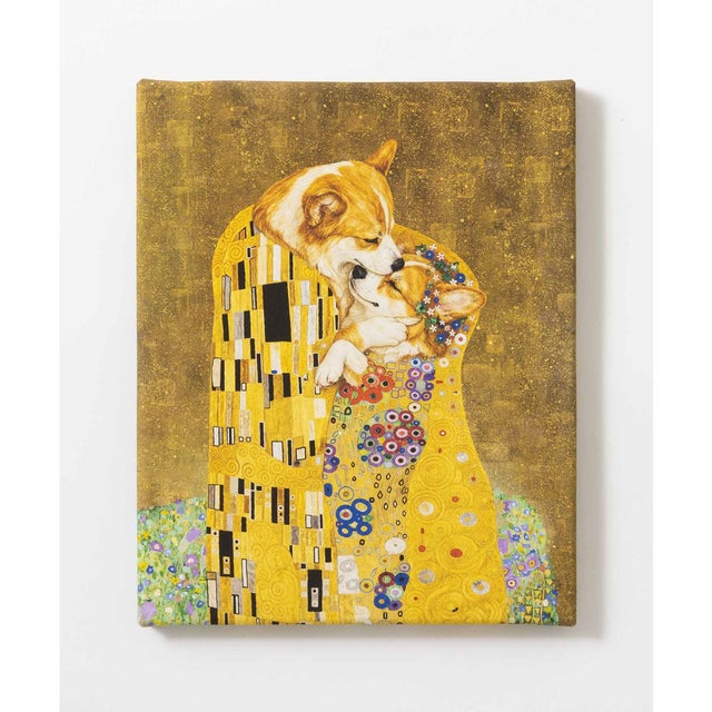 世界の名画 ウェルシュコーギー  犬 アートキャンバス （C）