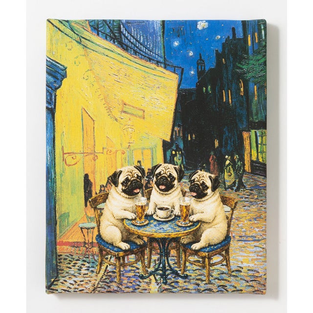 世界の名画 パグ アートアートキャンバス （B）