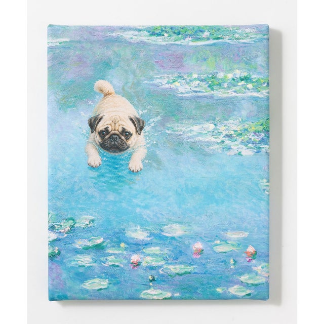 世界の名画 パグ アートアートキャンバス （L）