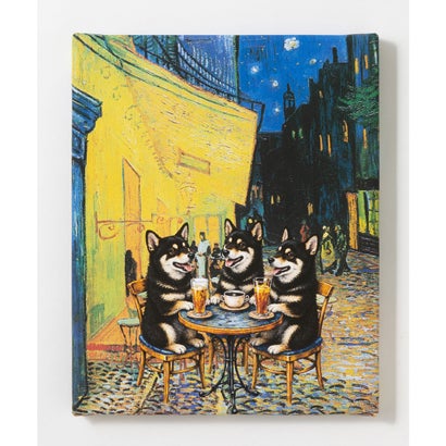 エモニーク emonique 世界の名画 柴犬 黒柴 アートキャンバス （O）｜詳細画像