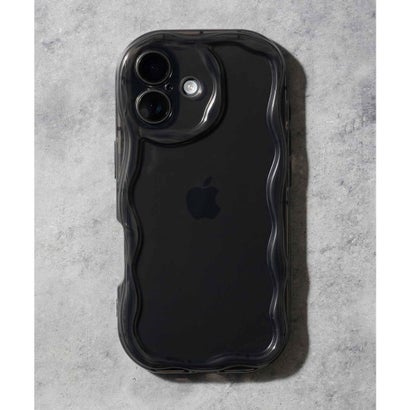 iPhone クリアスマホケース カバー うねうね （ブラック）｜詳細画像