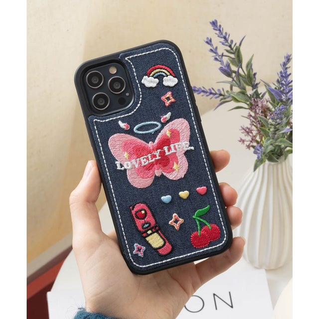 デニム 刺繍 iPhoneケース カバー （その他1）