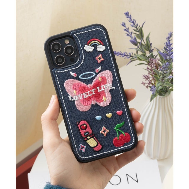 デニム 刺繍 iPhoneケース カバー （その他1）