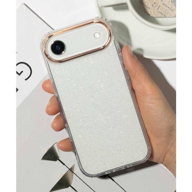 iPhone スマホケース カバー ラメ キラキラ （ホワイト）