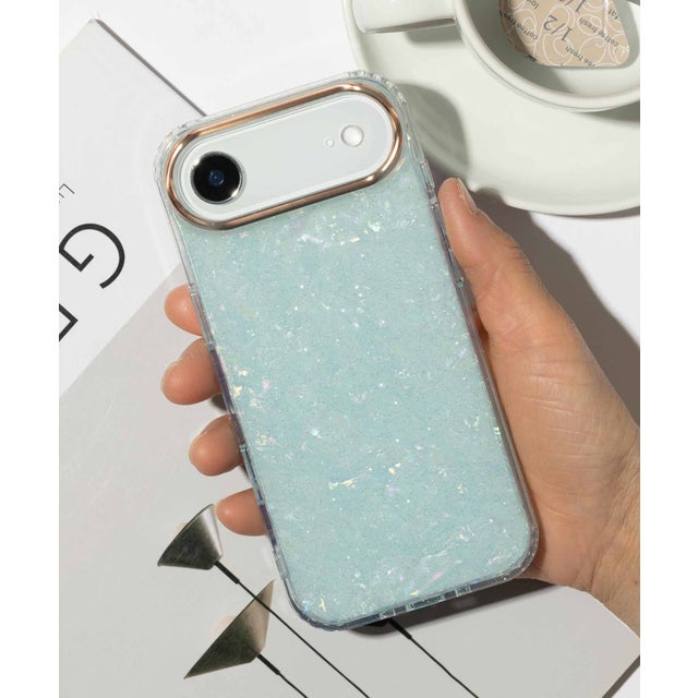 iPhone スマホケース カバー キラキラ ホロ （ブルー）