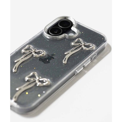 iPhone クリアスマホケース カバー リボン ハート ラメ キラキラ 韓国 （その他2）｜詳細画像