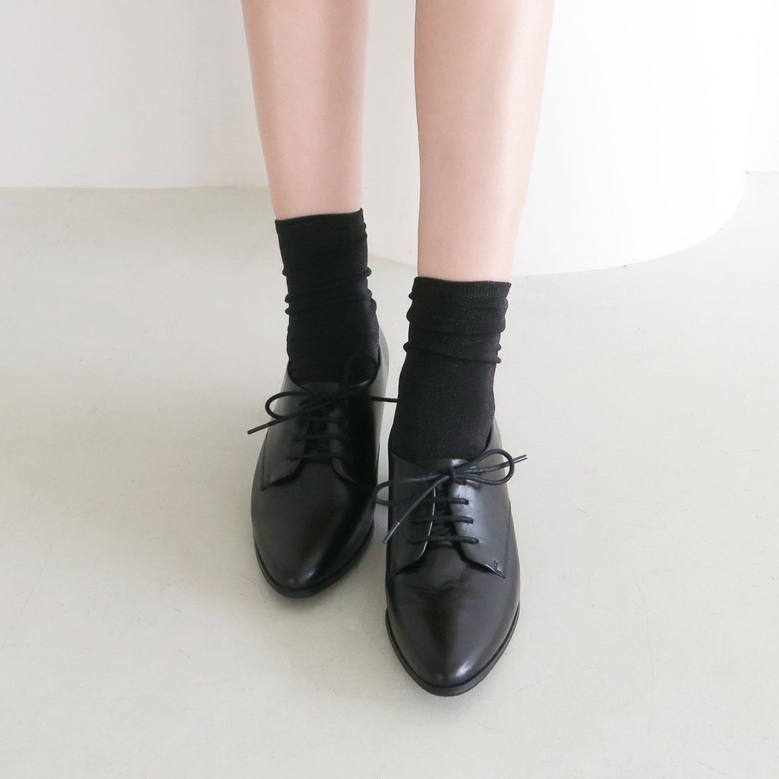 本革ポインテッドレースアップシューズ （ブラック） -エンチャンテッド-enchanted-｜レディースシューズ・婦人靴の通販