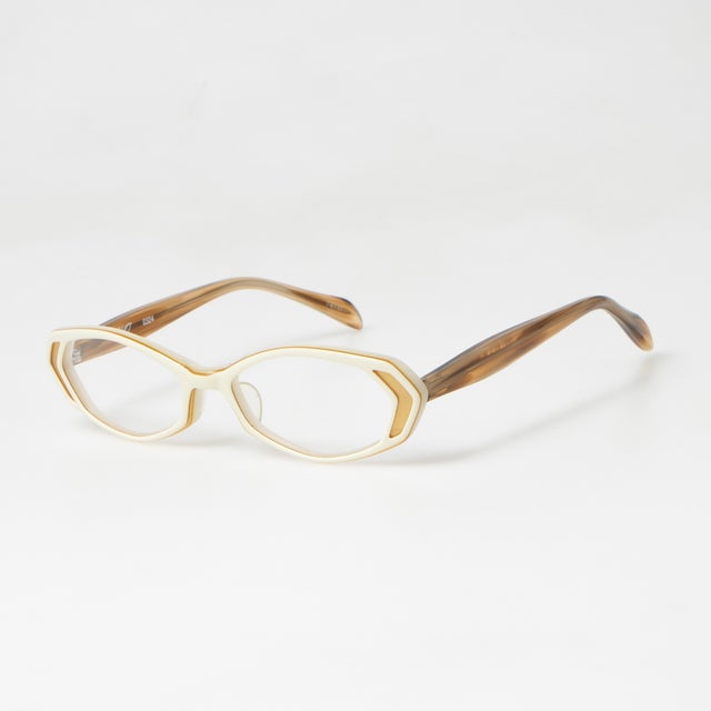 
                    メガネ 眼鏡 アイウェア レディース メンズ （ホワイト/ブラウン）
