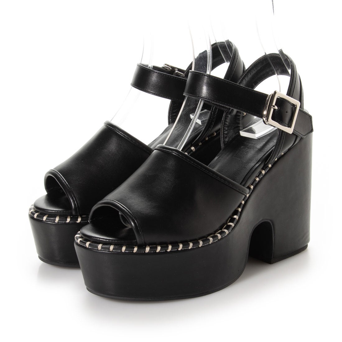 アンビー ENVYM ステッチサンダル （Black） -靴＆ファッション通販