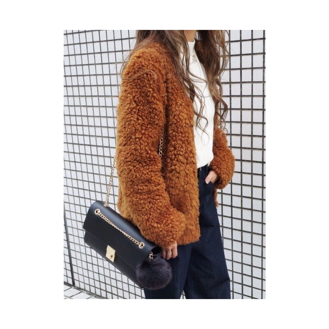 ENVYM プードルファーコート グレイ -ファッション通販 FASHION WALKER