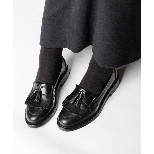 KILT TASSEL LOAFERS キルト タッセル ST-4820 （NERO/ブラック）