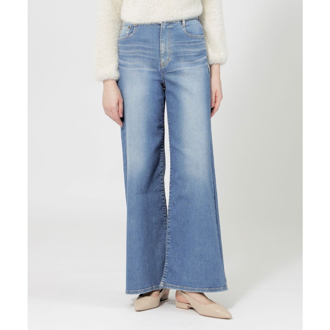 エポカ EPOCA 【TWENTY FOUR DENIM】バギーデニムパンツ （ブルー