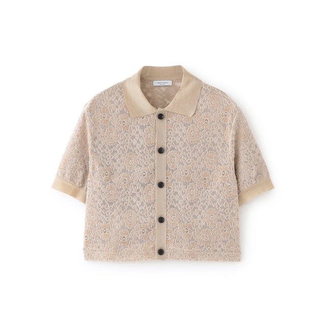 【near.nippon】フロッキーレースカーディガン《WEB＆THE SHOP店舗限定》 （ベージュ）