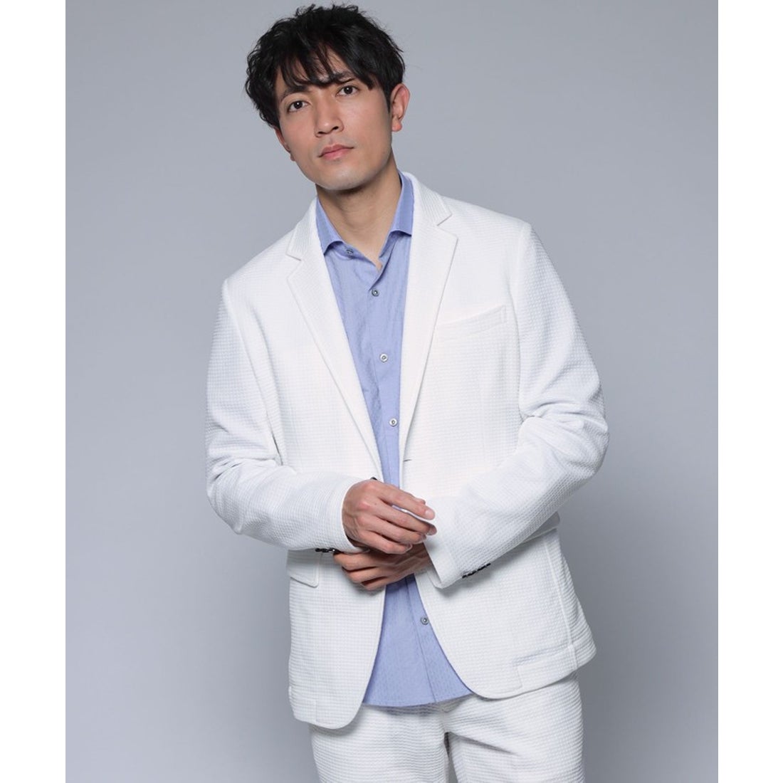 エポカ ウォモ EPOCA UOMO 【セットアップ】ウェーブワッフル 