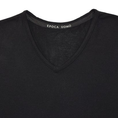 エポカ ウォモ EPOCA UOMO 吸湿発熱 長袖VネックTシャツ （クロ）｜詳細画像