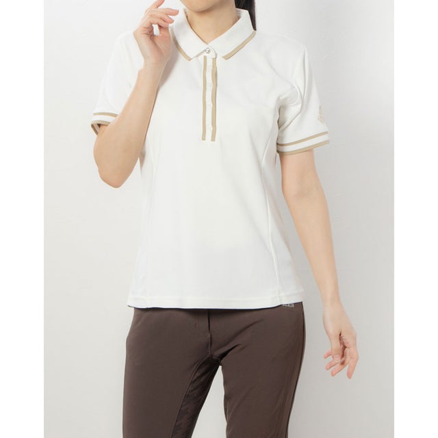 
                    UVカット クール サマー ポロシャツ レディース （ホワイト）