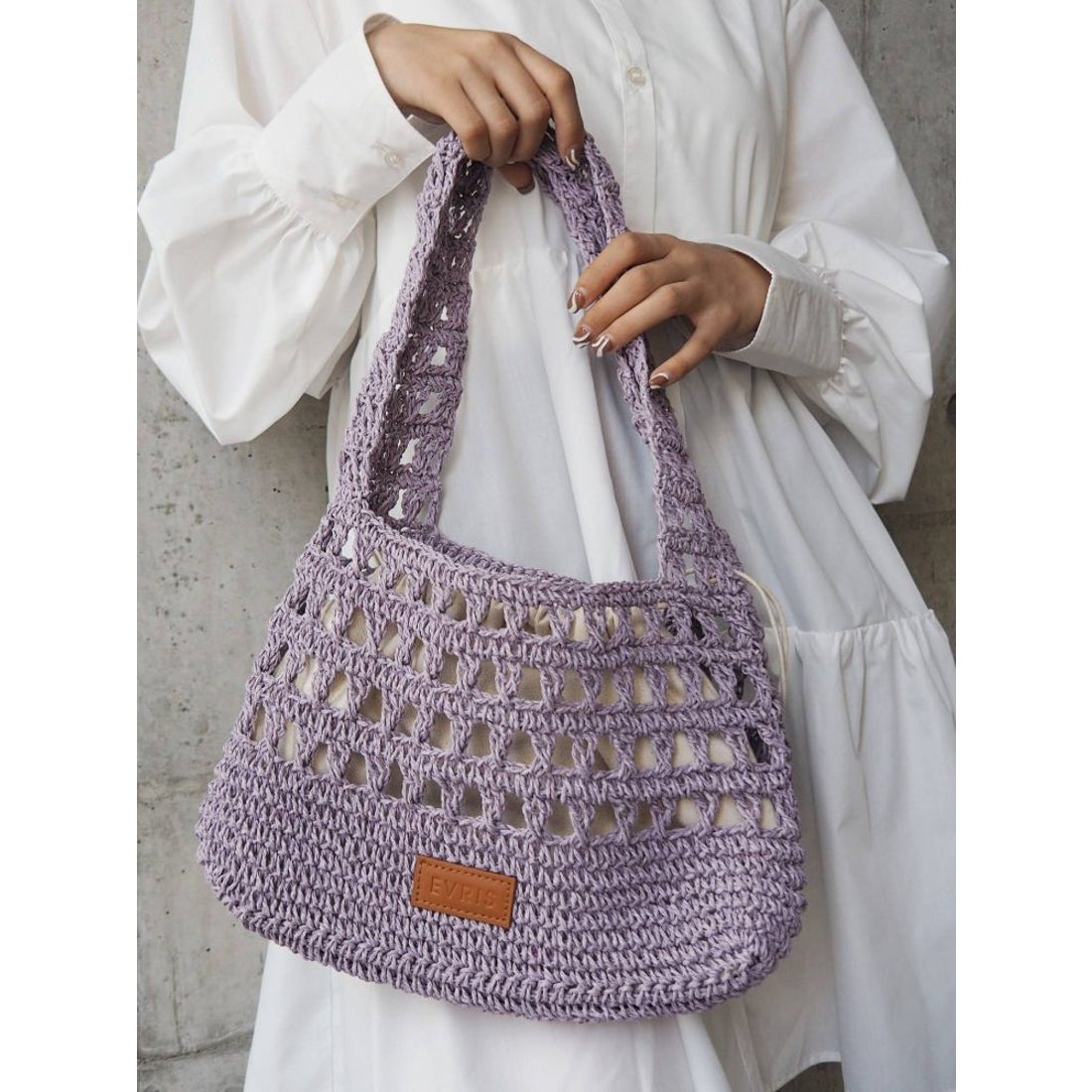 EVRIS CrochetショルダーBAG（パープル） -ファッション通販 FASHION 