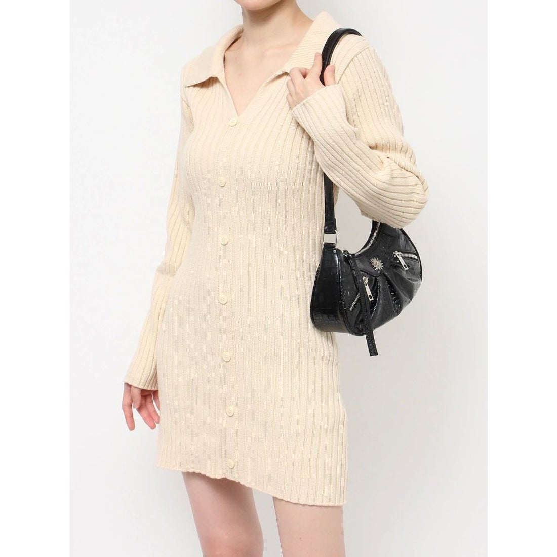 EVRIS クロコライクショルダーBAG（レッド） -ファッション通販 
