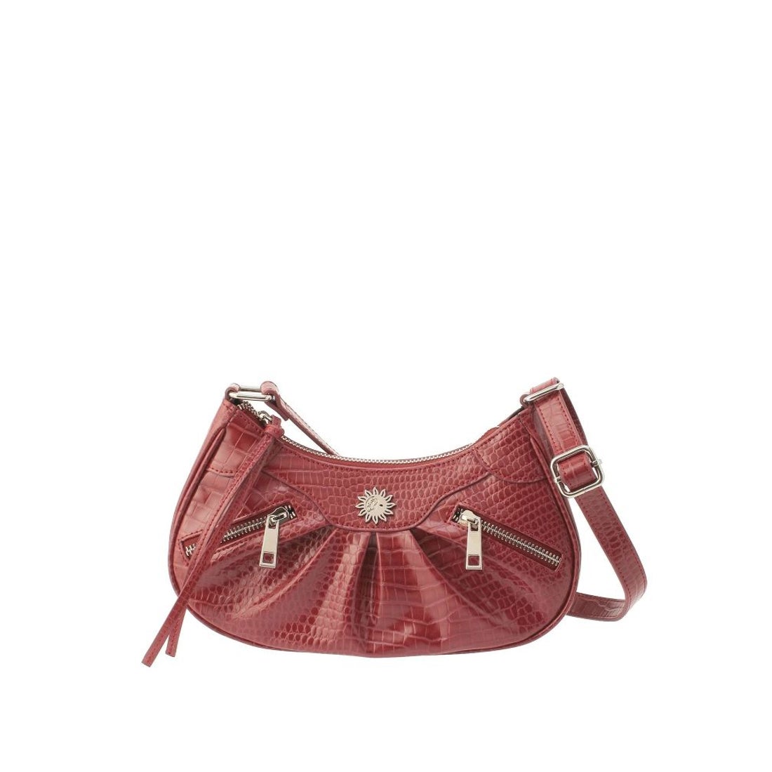 EVRIS クロコライクショルダーBAG（レッド） -ファッション通販 