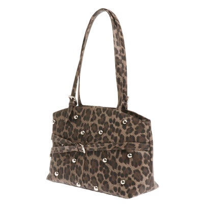 スタッズモチーフBIGショルダーBAG （ブラック）｜詳細画像