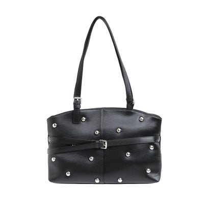 スタッズモチーフBIGショルダーBAG （ブラック）｜詳細画像