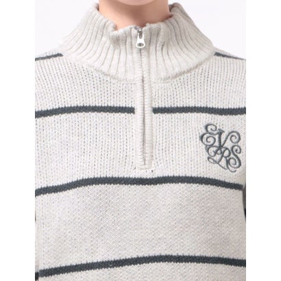 ワンポイントショートハーフジップニット【セットアップ着用可能】 （ピンク）｜詳細画像
