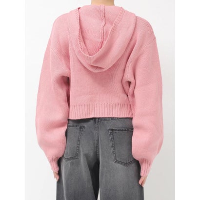 ワンポイントフーディニットトップス【セットアップ着用可能】 （ミックス）｜詳細画像