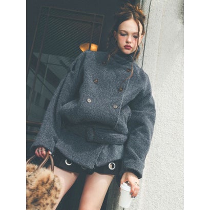 シャギーローベルトコート （アイボリー）｜詳細画像