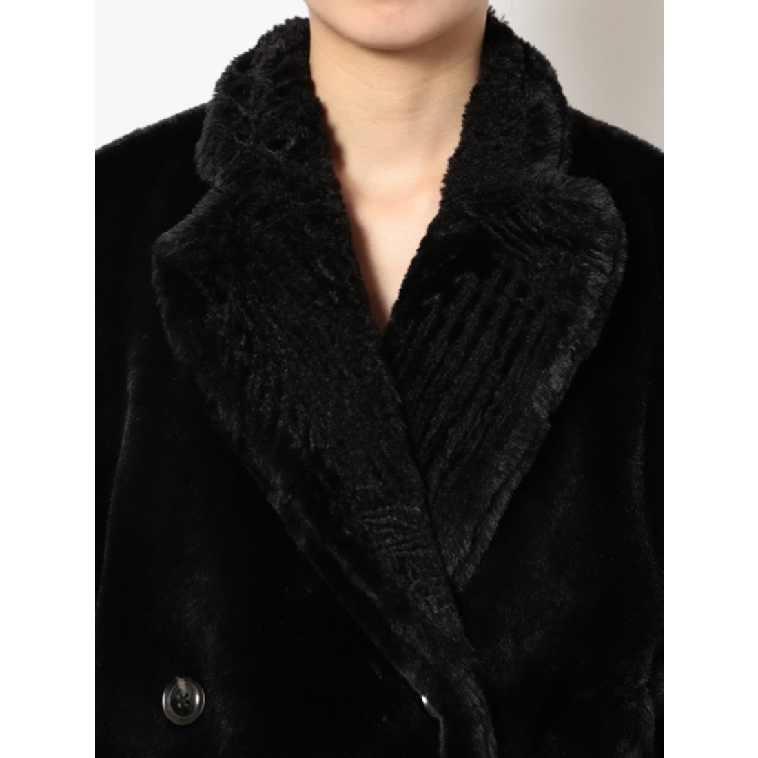 EVRIS 2WAYフェイクファーコート （BLK） -ファッション通販 FASHION 