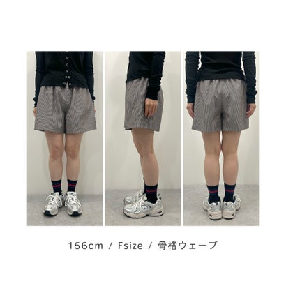 ストライプショートパンツ （ネイビー）｜詳細画像