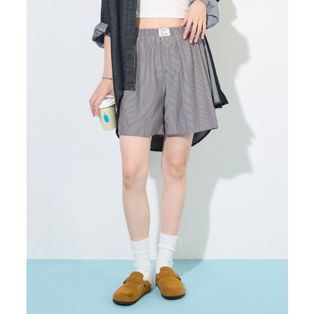ストライプショートパンツ （ネイビー）