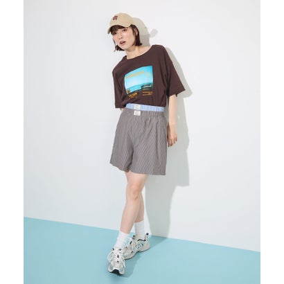 ストライプショートパンツ （ブルー）｜詳細画像