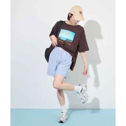 ストライプショートパンツ （ブルー）｜詳細画像
