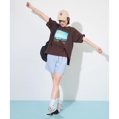 ストライプショートパンツ （ブルー）｜詳細画像