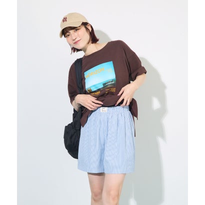 ストライプショートパンツ （ブルー）｜詳細画像