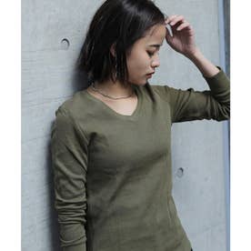 ファッションレター Fashion Letter ワッフルサーマルVネックコットンT