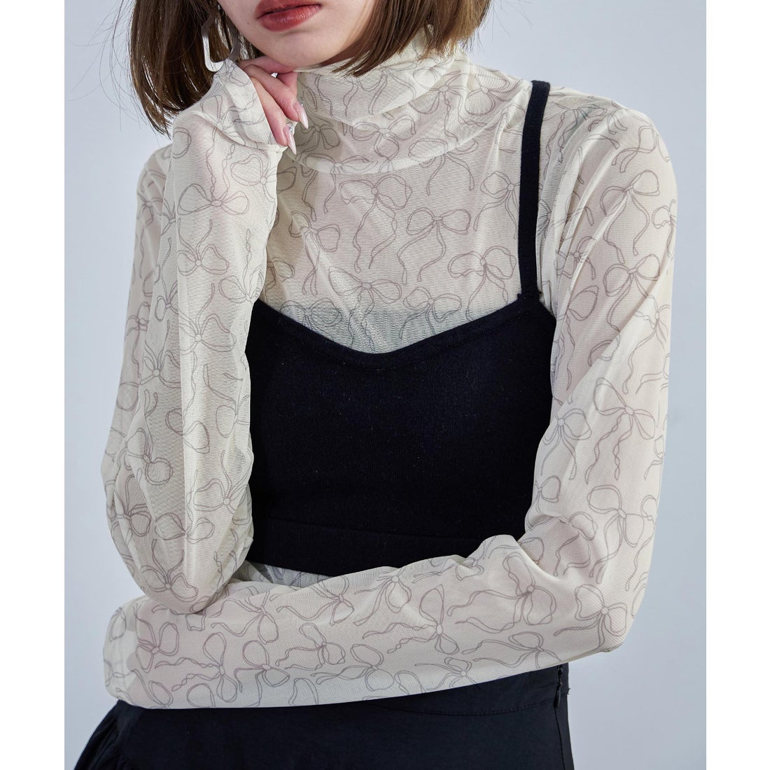 ファッションレター Fashion Letter シアートップス 長袖 Tシャツ