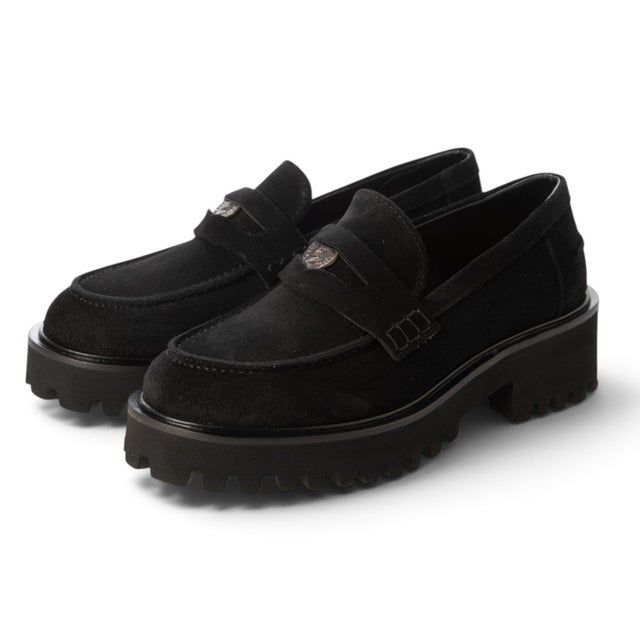 ボリュームソール ローファー （VELOUR NAPOLI NERO）