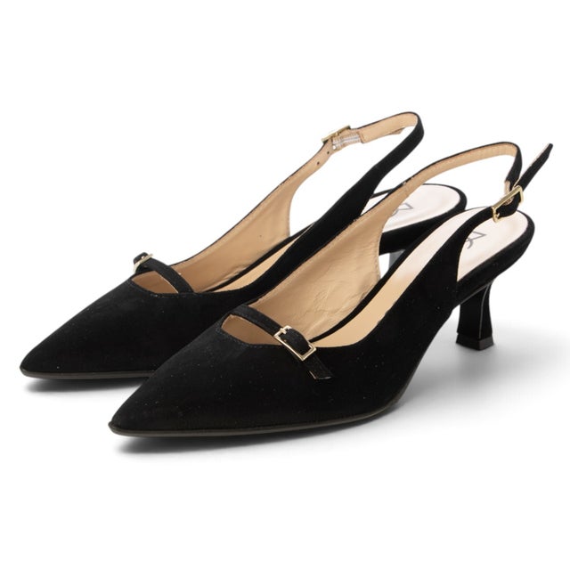 バックストラップ パンプス （AMALFI NERO/FIBBIA ORO）