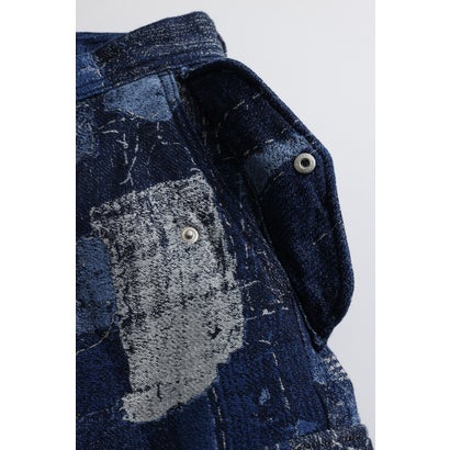 BORO JACQUARD CARGO PANTS RINSE INDIGO｜詳細画像