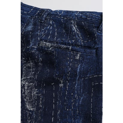 BORO JACQUARD CARGO PANTS RINSE INDIGO｜詳細画像
