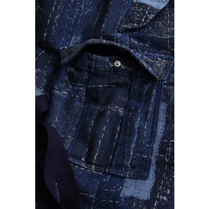 BORO JACQUARD CARGO PANTS RINSE INDIGO｜詳細画像